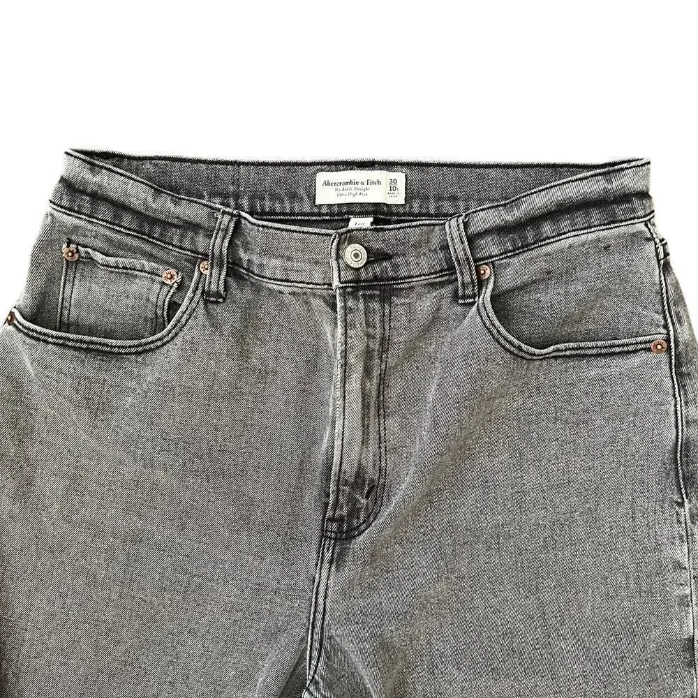 Abercrombie & Fitch Curve Love The Ankle Straight Ultra High Rise Jeans Sz. 10S - Picture 3 of 5